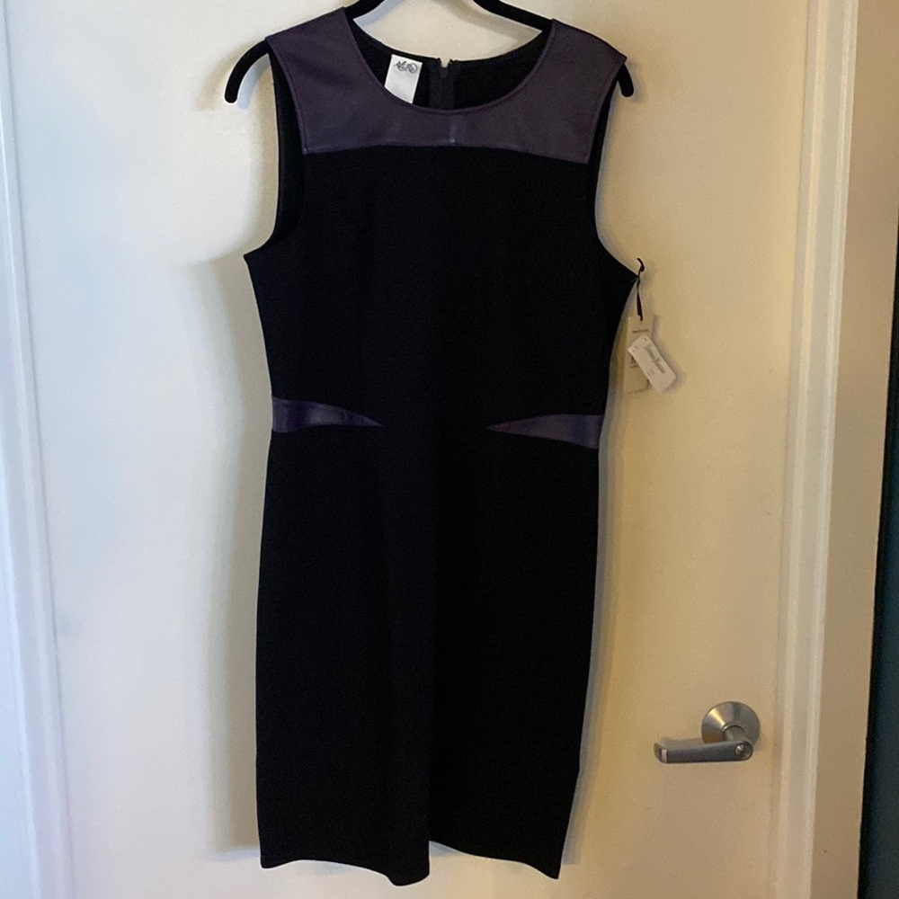 Ali Ro black purple tank dress NWT